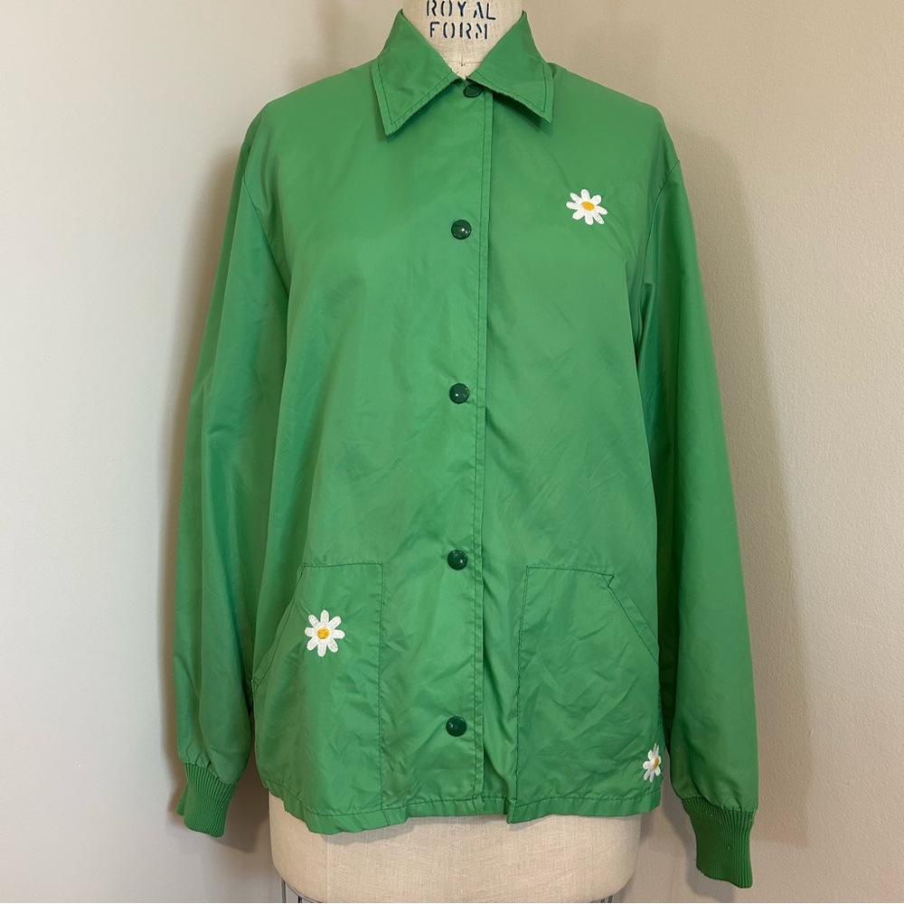 VTG 60s Royal Golf Uniroyal Golf Jacket Daisy Kelly Green Sz L RARE Read descrip